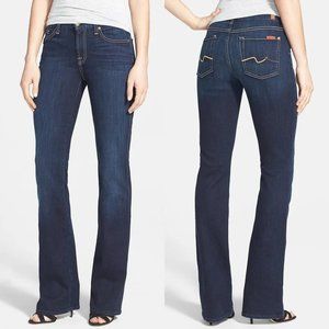 7 For All Mankind Women's Kimmie Bootcut Dark Blue Mid Rise Jeans Size 32